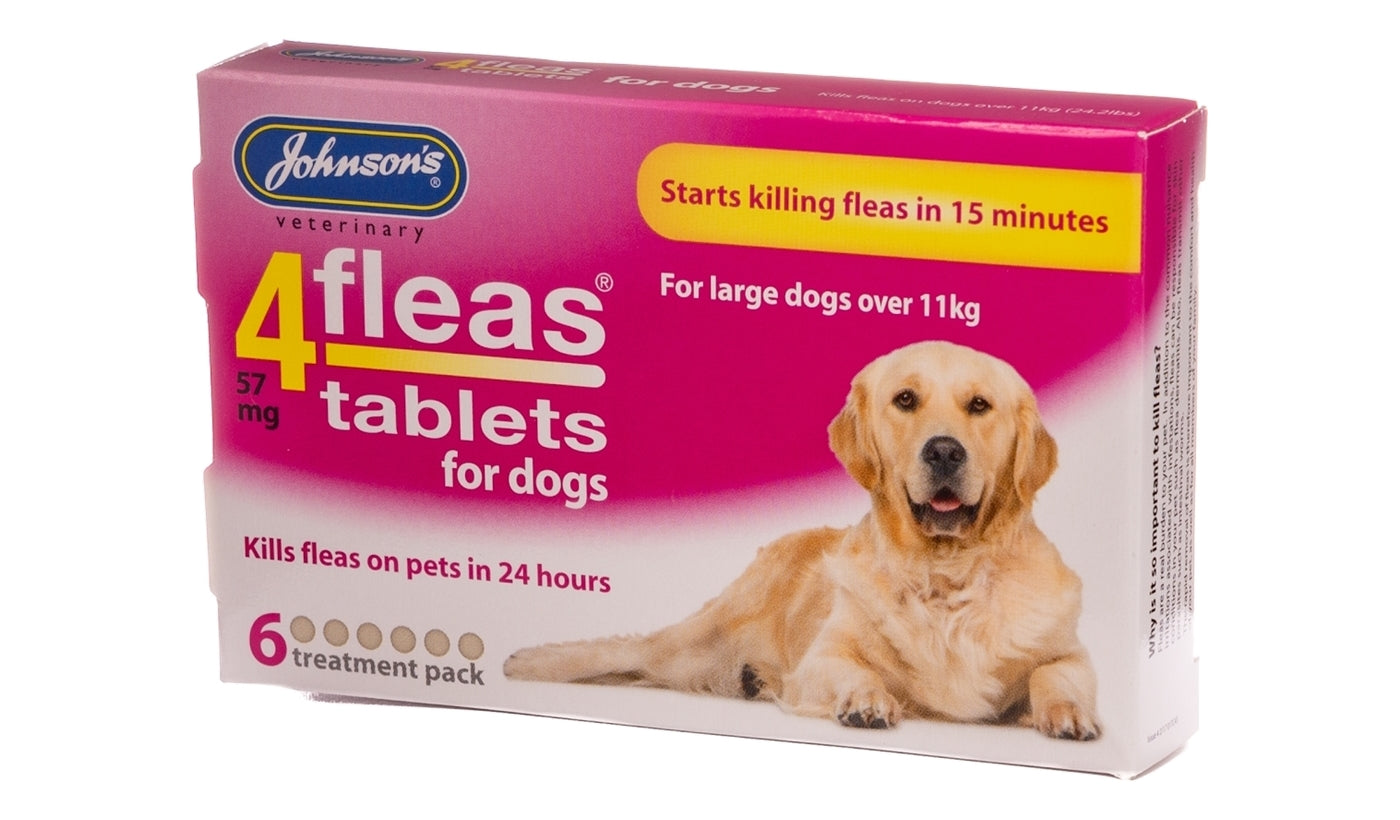 Johnson's 4fleas Tablets for Large Dogs - 6 x tablets - Buy Online SPR Centre UK