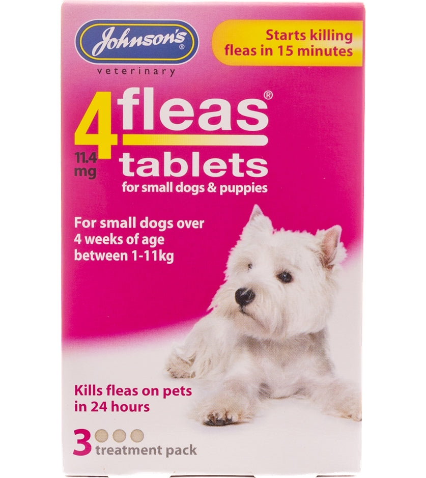Johnson's 4fleas Tablets for Puppies & Small Dogs - 3 x tablets - Buy Online SPR Centre UK