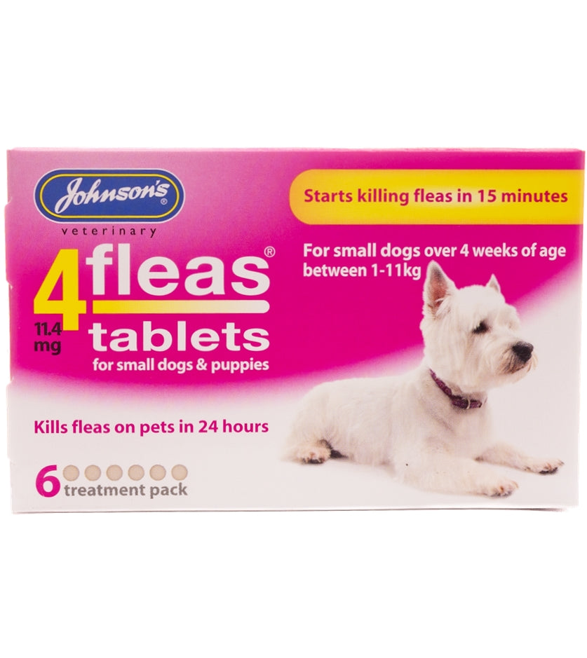 Johnson's 4fleas Tablets for Puppies & Small Dogs - 6 x tablets - Buy Online SPR Centre UK