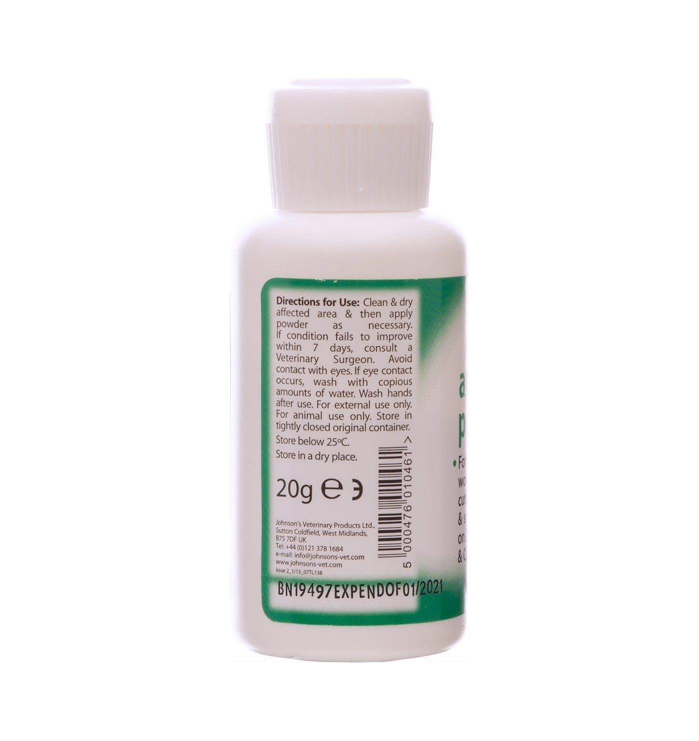 Johnson's - Antibacterial Powder for Dogs & Cats - Buy Online SPR Centre UK