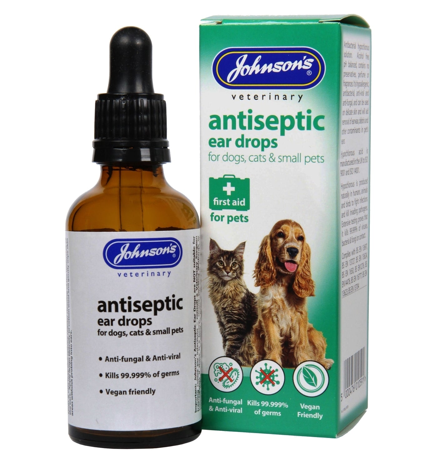 Johnson's - Antiseptic Ear Drops 50ml - Buy Online SPR Centre UK