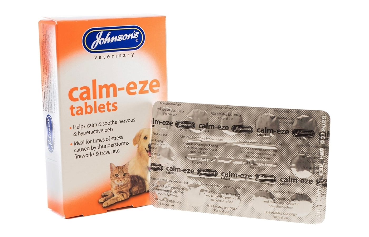 Johnson's Calm-Eze Tablets for Dogs & Cats - Buy Online SPR Centre UK