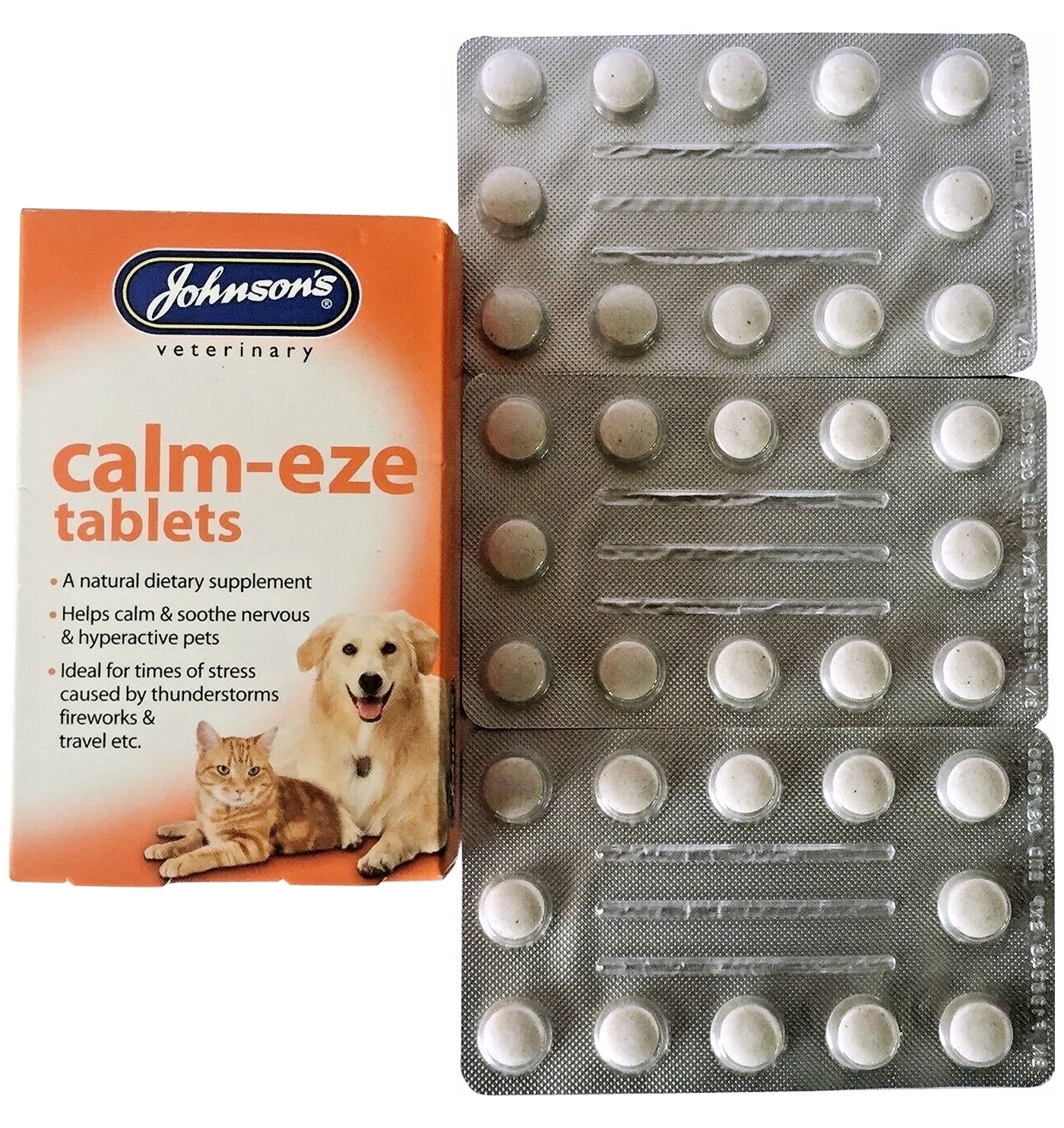 Johnson's Calm-Eze Tablets for Dogs & Cats - Buy Online SPR Centre UK