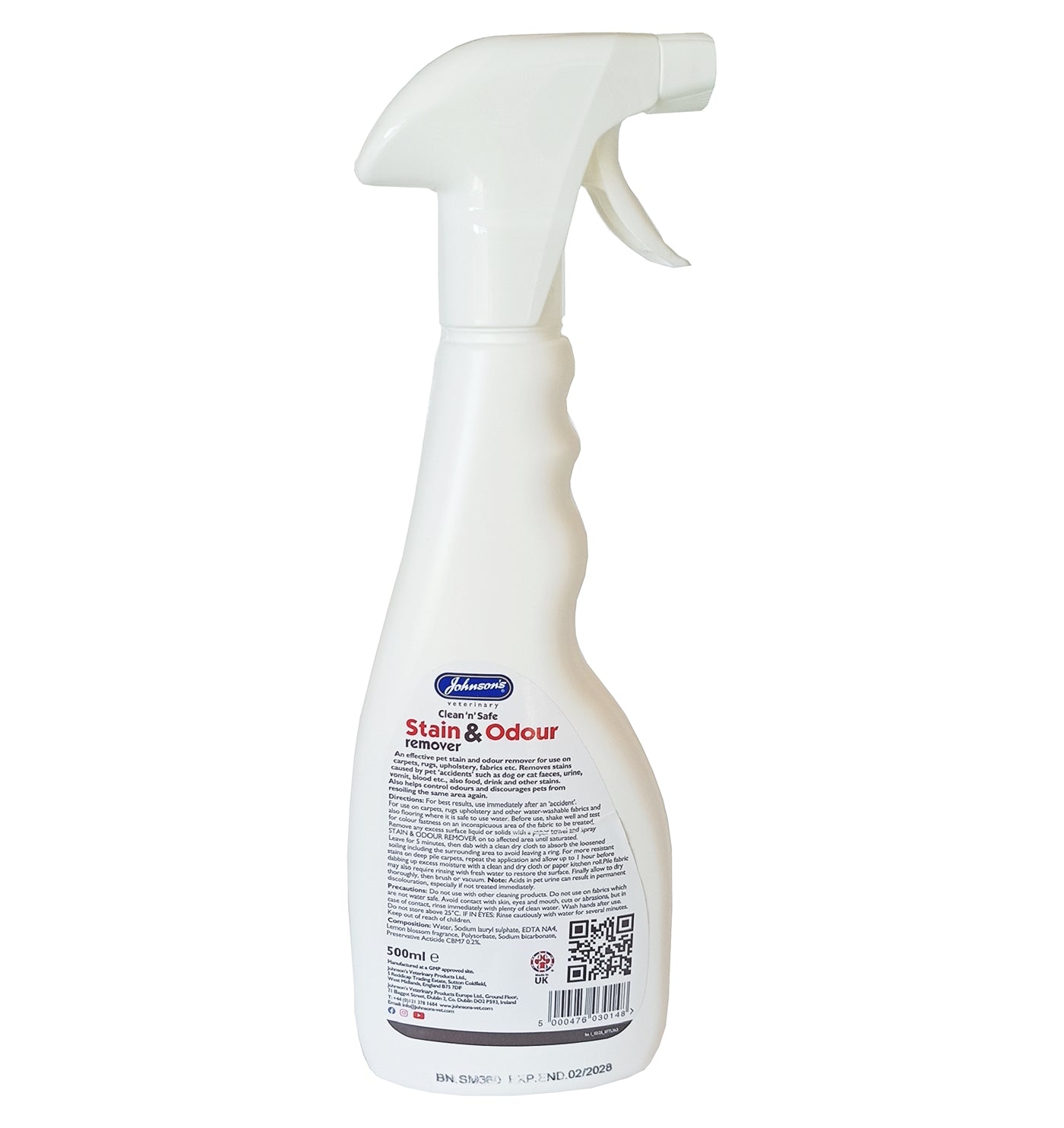 Johnson's - Clean ‘n’ Safe Stain & Odour Remover - Buy Online SPR Centre UK