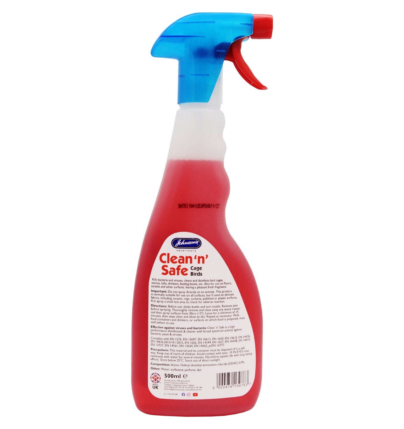 Johnson's - Clean 'n' Safe for Cage Birds - Buy Online SPR Centre UK