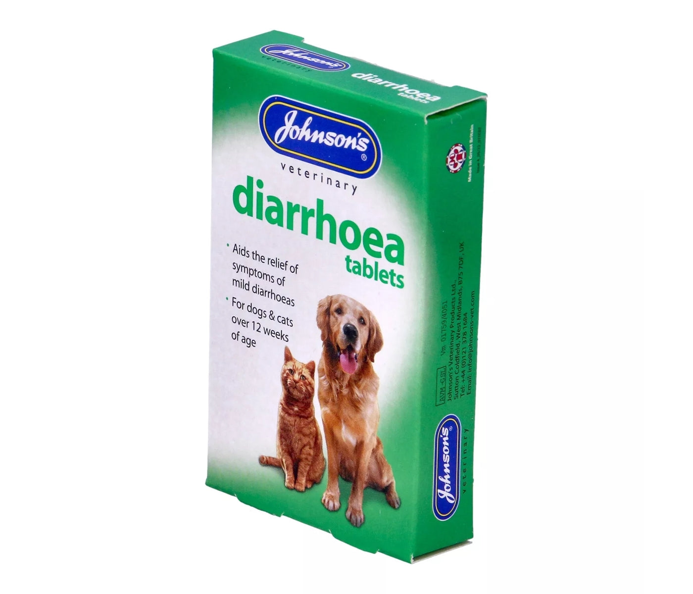 Johnson's - Diarrhoea Tablets for Dogs & Cats - Buy Online SPR Centre UK