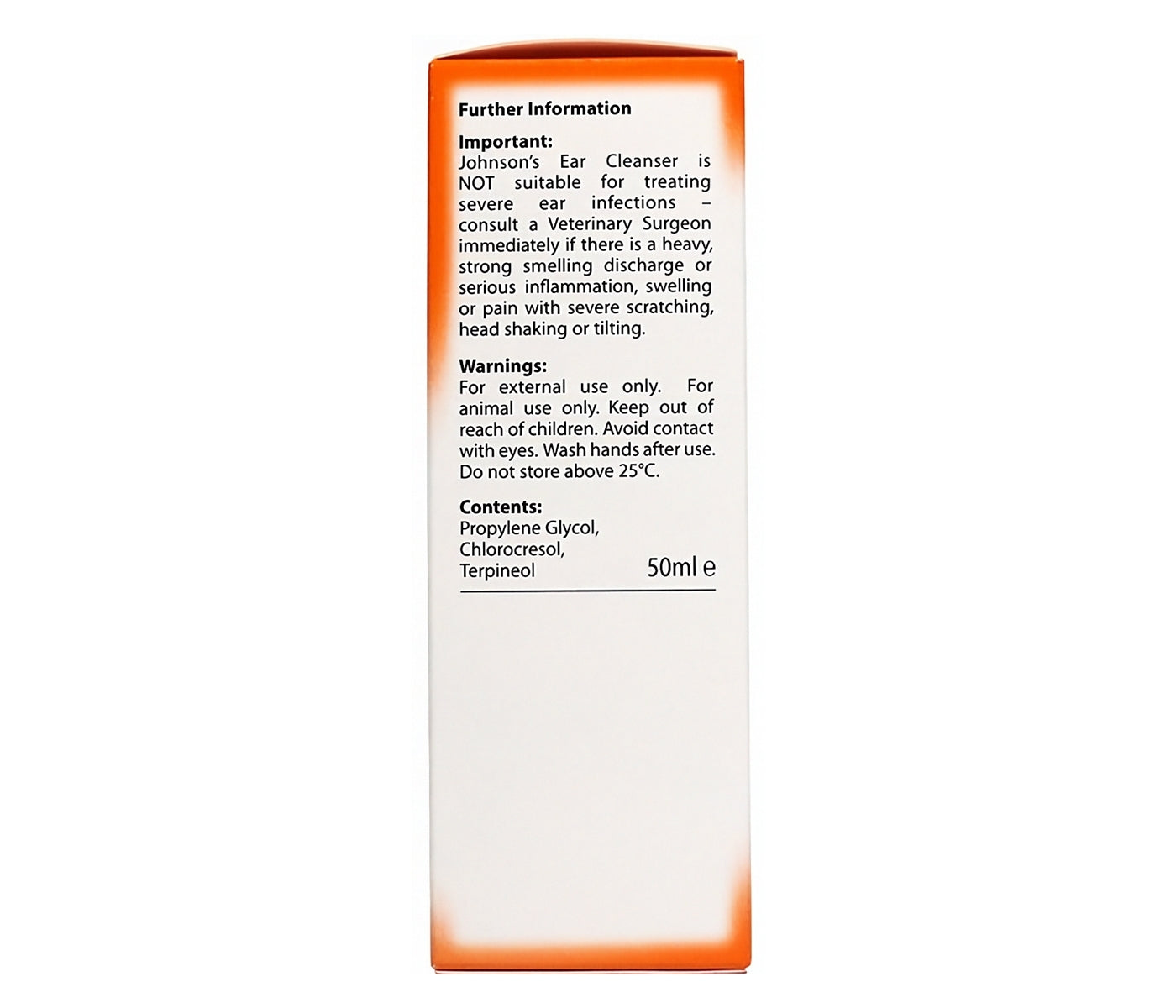 Johnson's Ear Cleanser for Dogs & Cats - Buy Online SPR Centre UK