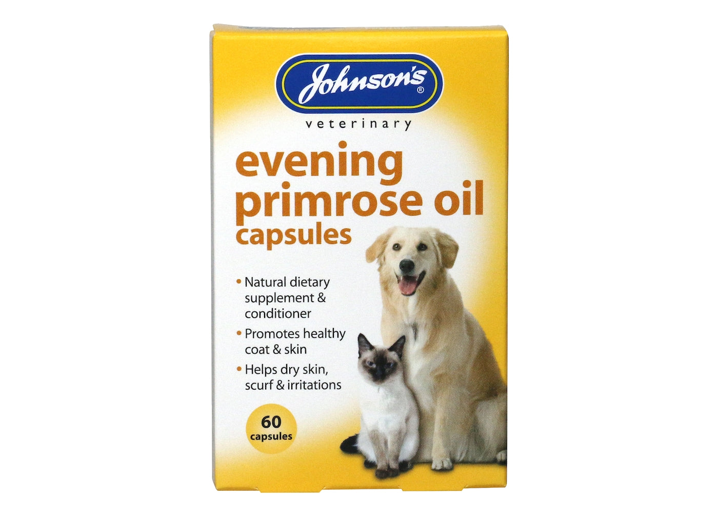 Johnson's - Evening Primrose Oil Capsules for Dogs & Cats - Buy Online SPR Centre UK