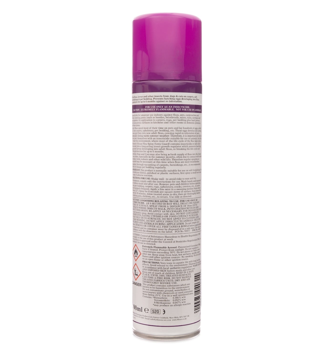 Johnson's - House Flea Spray 'Extra Guard' - Buy Online SPR Centre UK