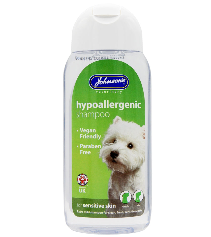 Johnson's Sensitive Hypoallergenic Shampoo for Dogs 200ml - Buy Online SPR Centre UK
