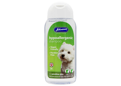 Johnson's Sensitive Hypoallergenic Shampoo for Dogs 200ml - Buy Online SPR Centre UK