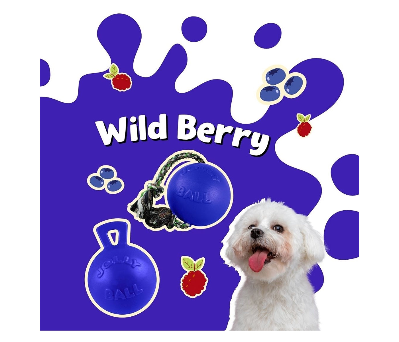 Jolly Pets - 'Romp-n-Roll' Jolly Ball (Blue) - Buy Online SPR Centre UK