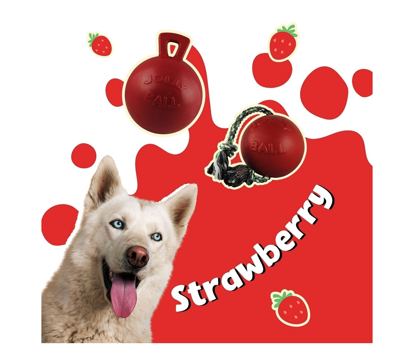 Jolly Pets - 'Romp-n-Roll' Jolly Ball (Red) - Buy Online SPR Centre UK