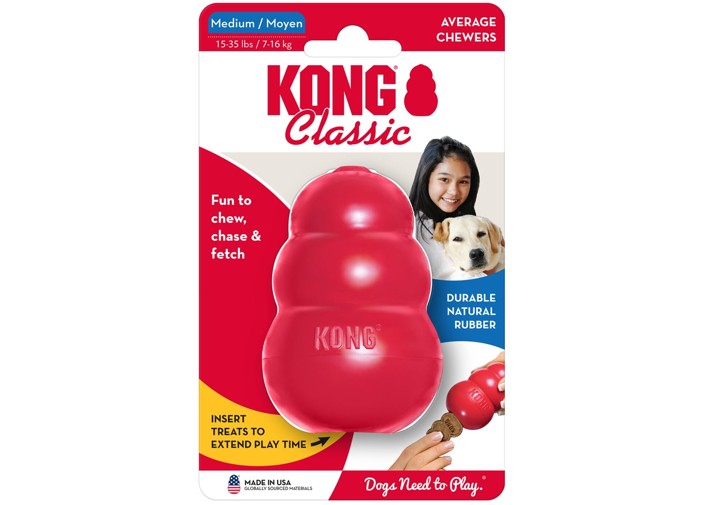 KONG Classic - Dog Toy (Medium) - Buy Online SPR Centre UK