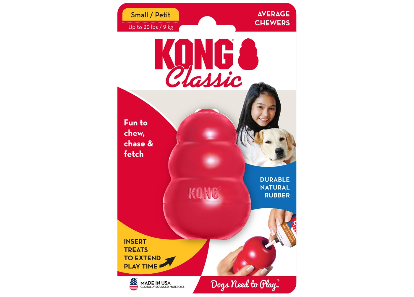 KONG Classic - Dog Toy (Small) - Buy Online SPR Centre UK