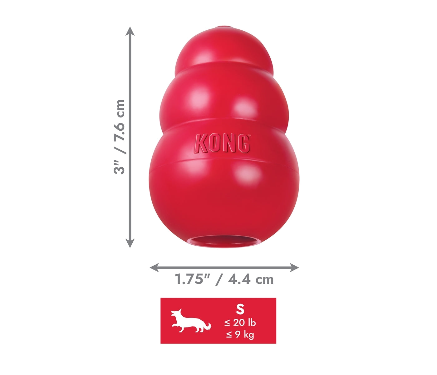KONG Classic - Dog Toy (Small) - Buy Online SPR Centre UK