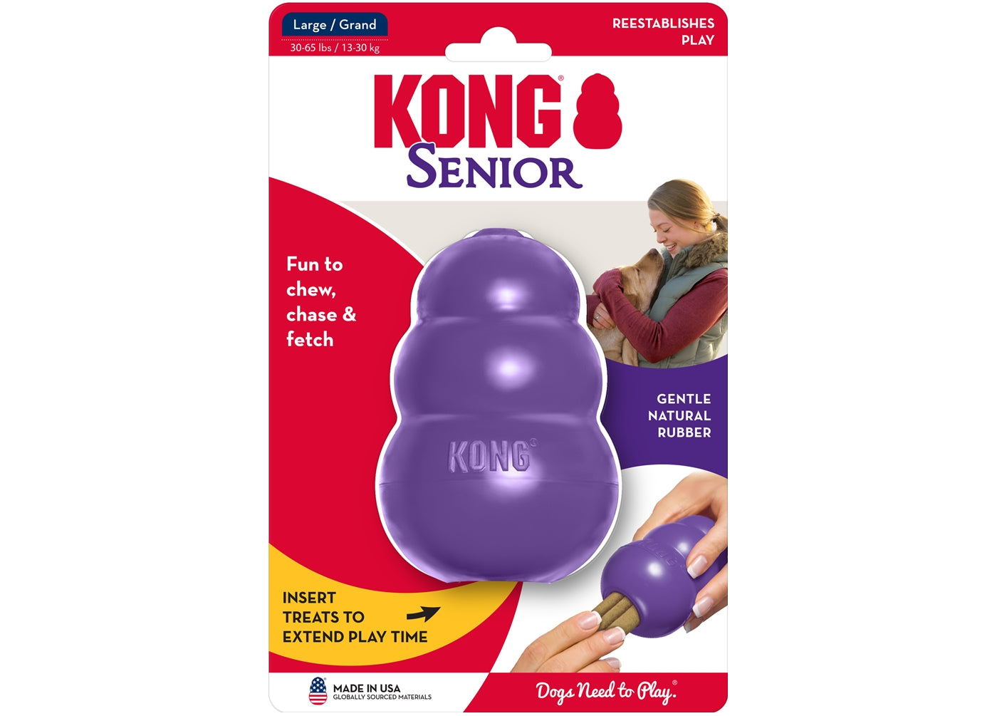 KONG Senior - Dog Toy (Large) - Buy Online SPR Centre UK