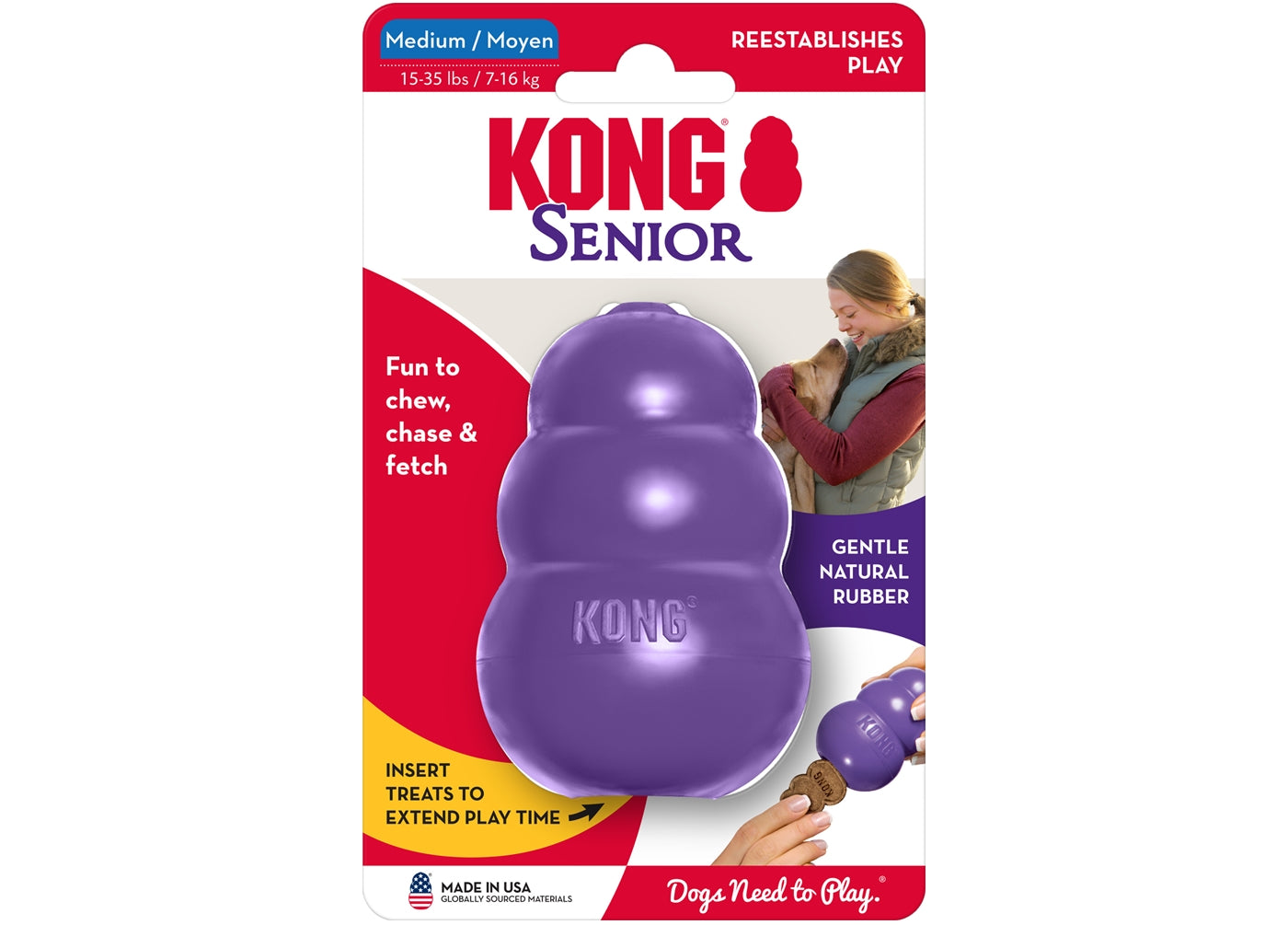 KONG Senior - Dog Toy (Medium) - Buy Online SPR Centre UK