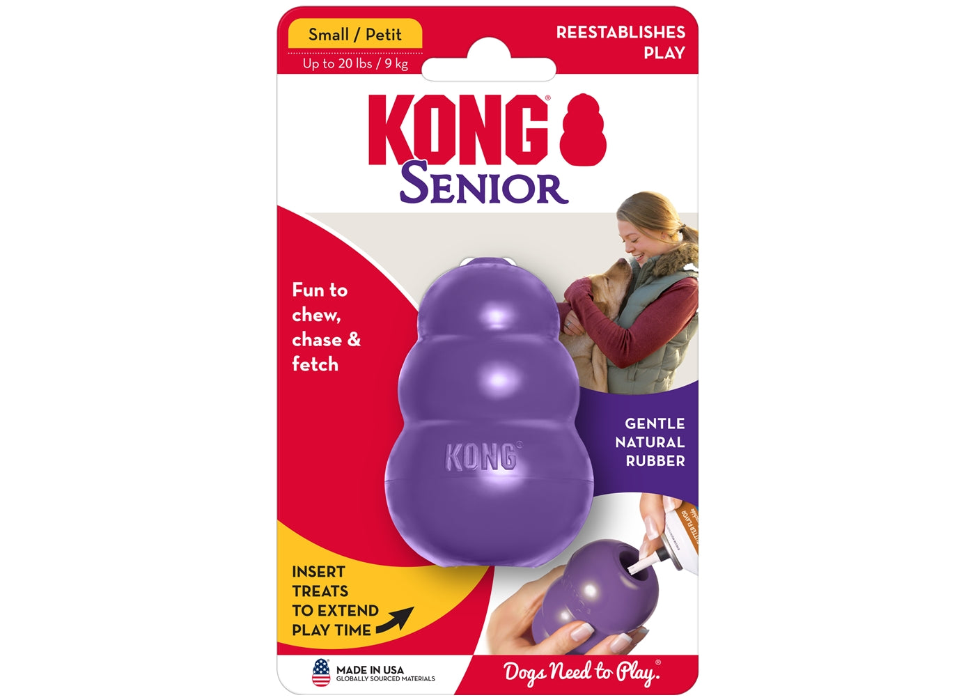 KONG Senior - Dog Toy (Small) - Buy Online SPR Centre UK