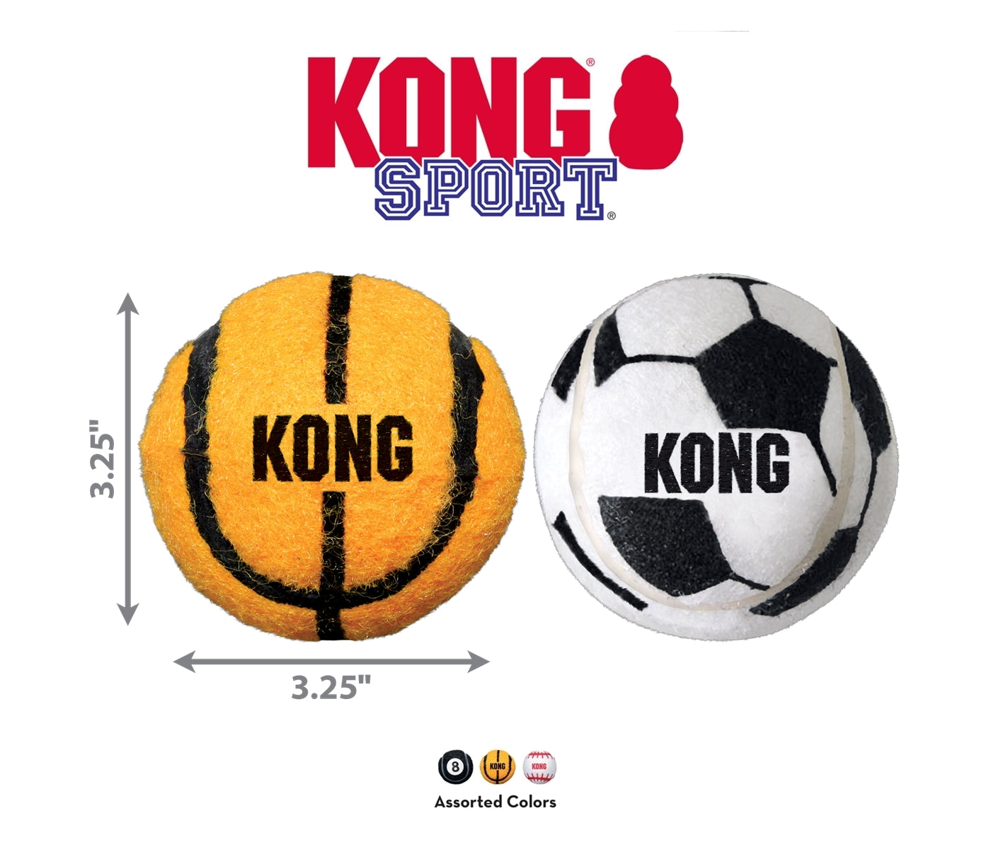 KONG - Sport Balls - 2 Pack (Size Large) - Buy Online SPR Centre UK