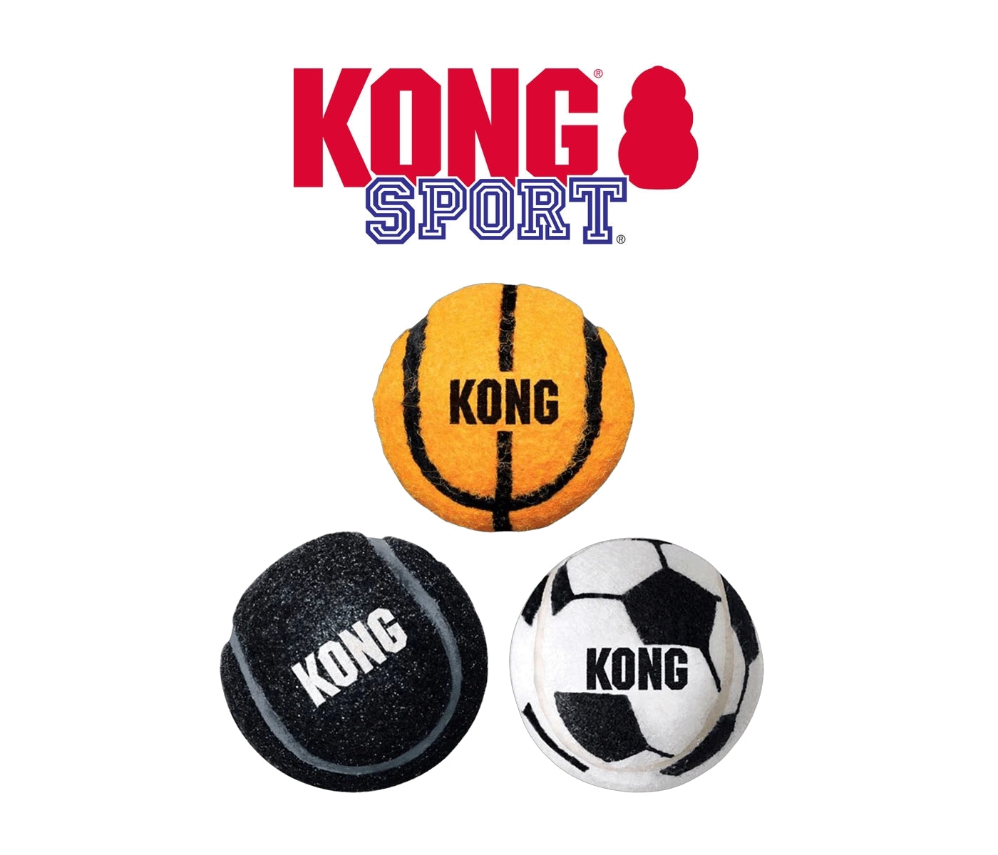 KONG - Sport Balls - 3 Pack (Size Small) - Buy Online SPR Centre UK