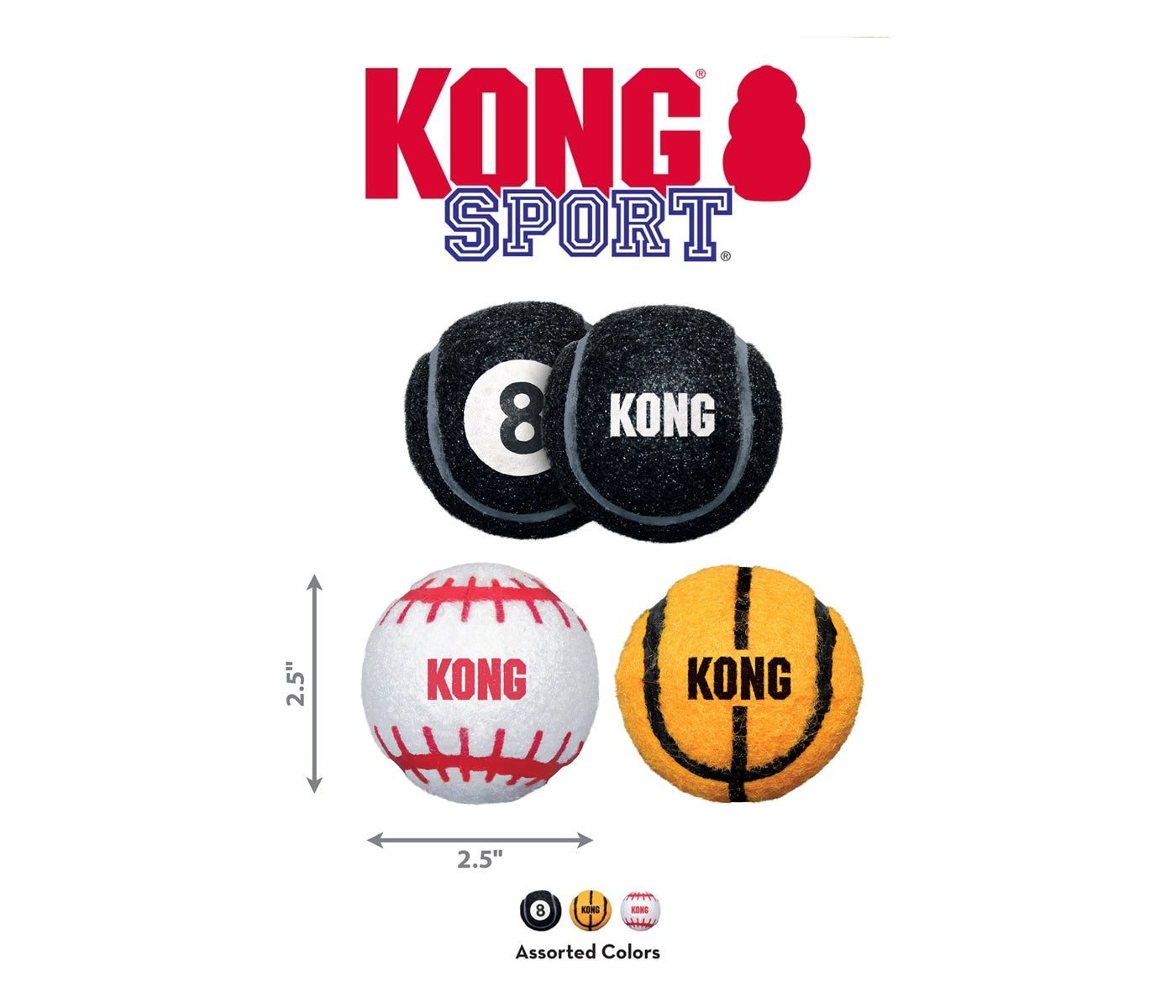KONG - Sport Balls - 3 Pack (Size Medium) - Buy Online SPR Centre UK