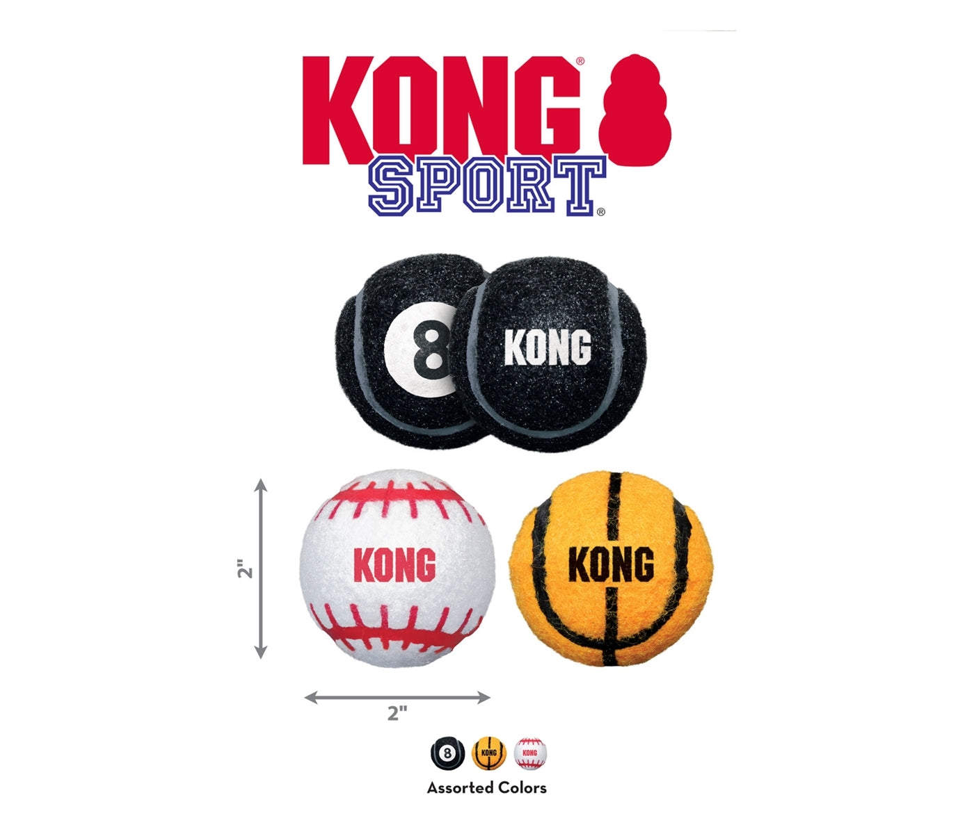 KONG - Sport Balls - 3 Pack (Size Small) - Buy Online SPR Centre UK