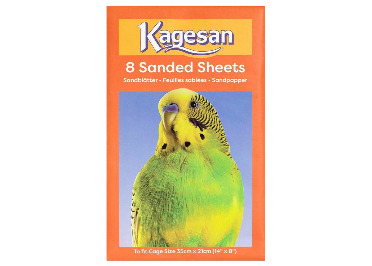 Kagesan - Cage Bird Sanded Sheets (Orange) - 35cm x 21cm - 8 Pack - Buy Online SPR Centre UK