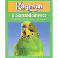 Kagesan - Cage Bird Sanded Sheets (Green) - 33cm x 25cm - 6 Pack - Buy Online SPR Centre UK