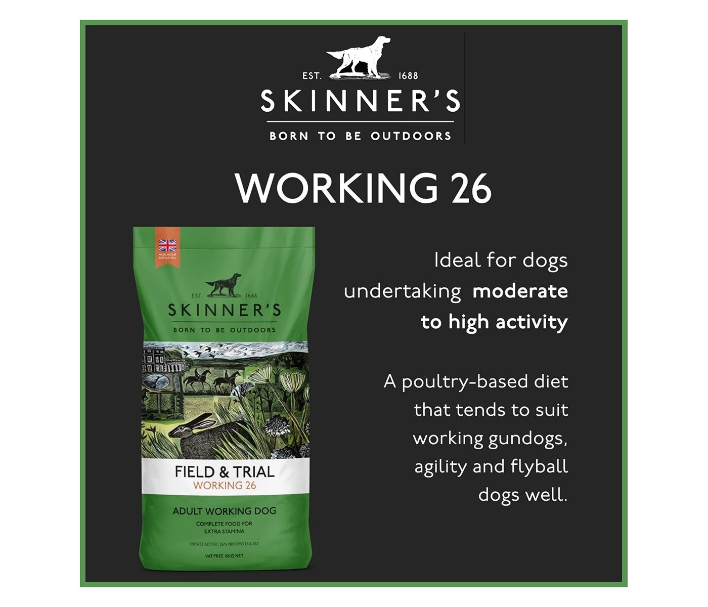 Skinner's - Field & Trial Working 26 - *VAT Free* - Buy Online SPR Centre UK