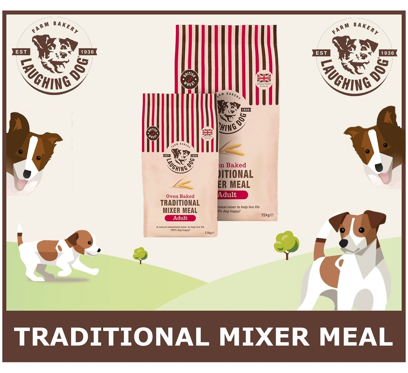 Laughing Dog Traditional Mixer Meal for Adult Dogs - Buy Online SPR Centre UK