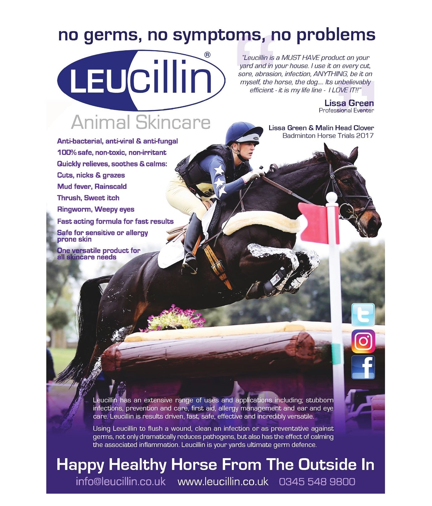 Leucillin - Antiseptic Skin Care for All Animals - Buy Online SPR Centre UK