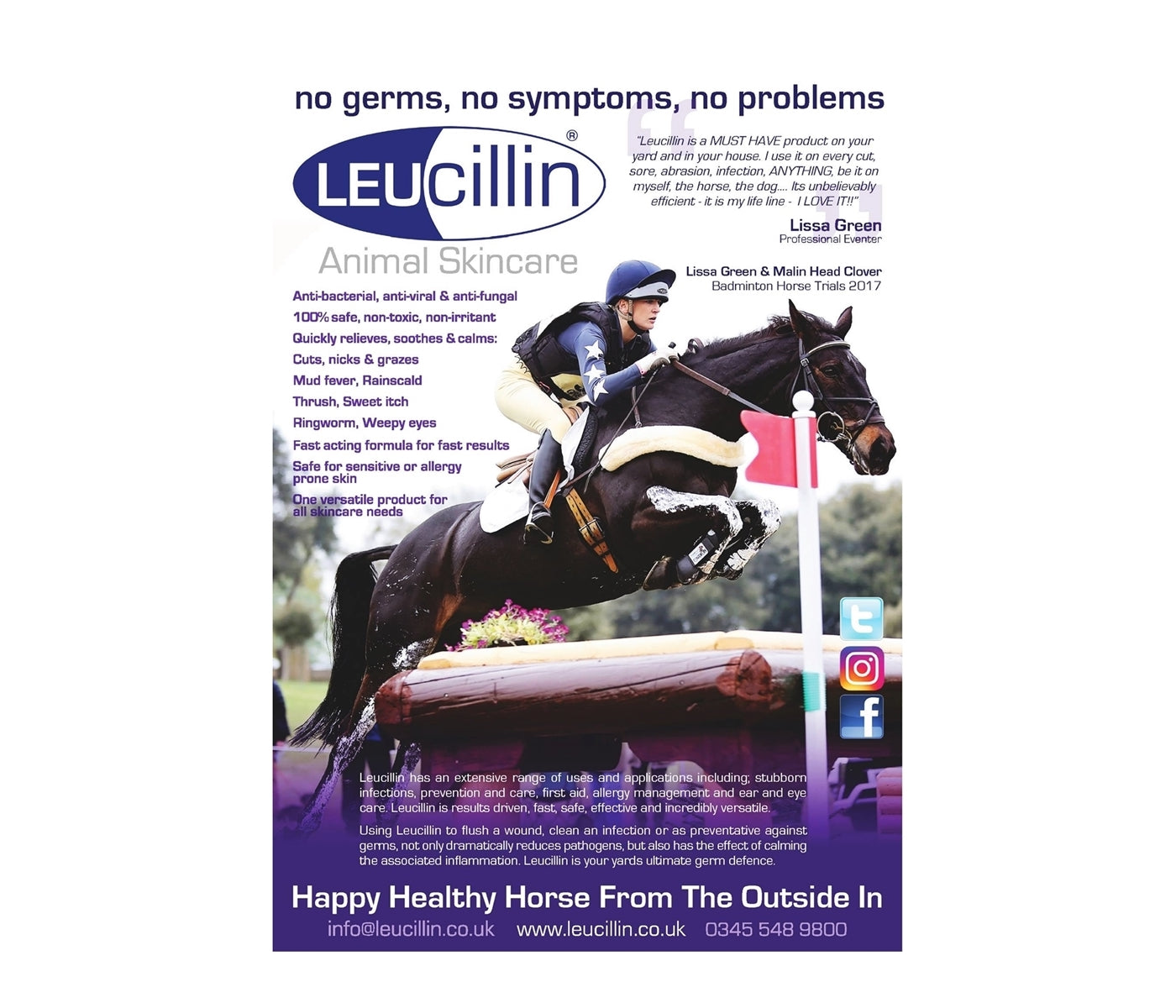 Leucillin - Antiseptic Skin Care for Animals - Buy Online SPR Centre UK