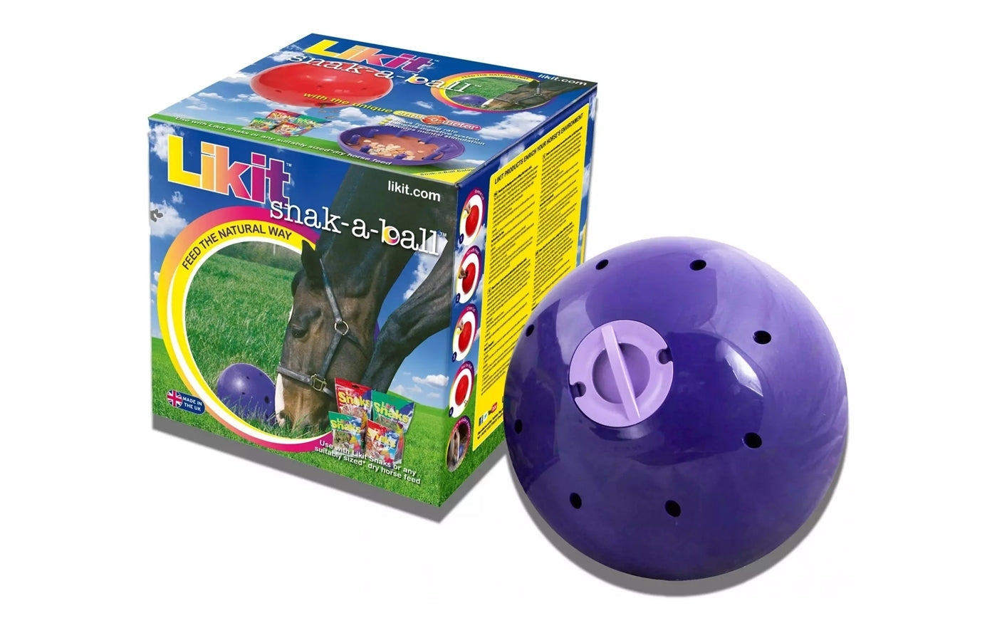 Likit Snak-a-Ball (Purple/Lilac) | Horse Treat Toy - Buy Online SPR Centre UK