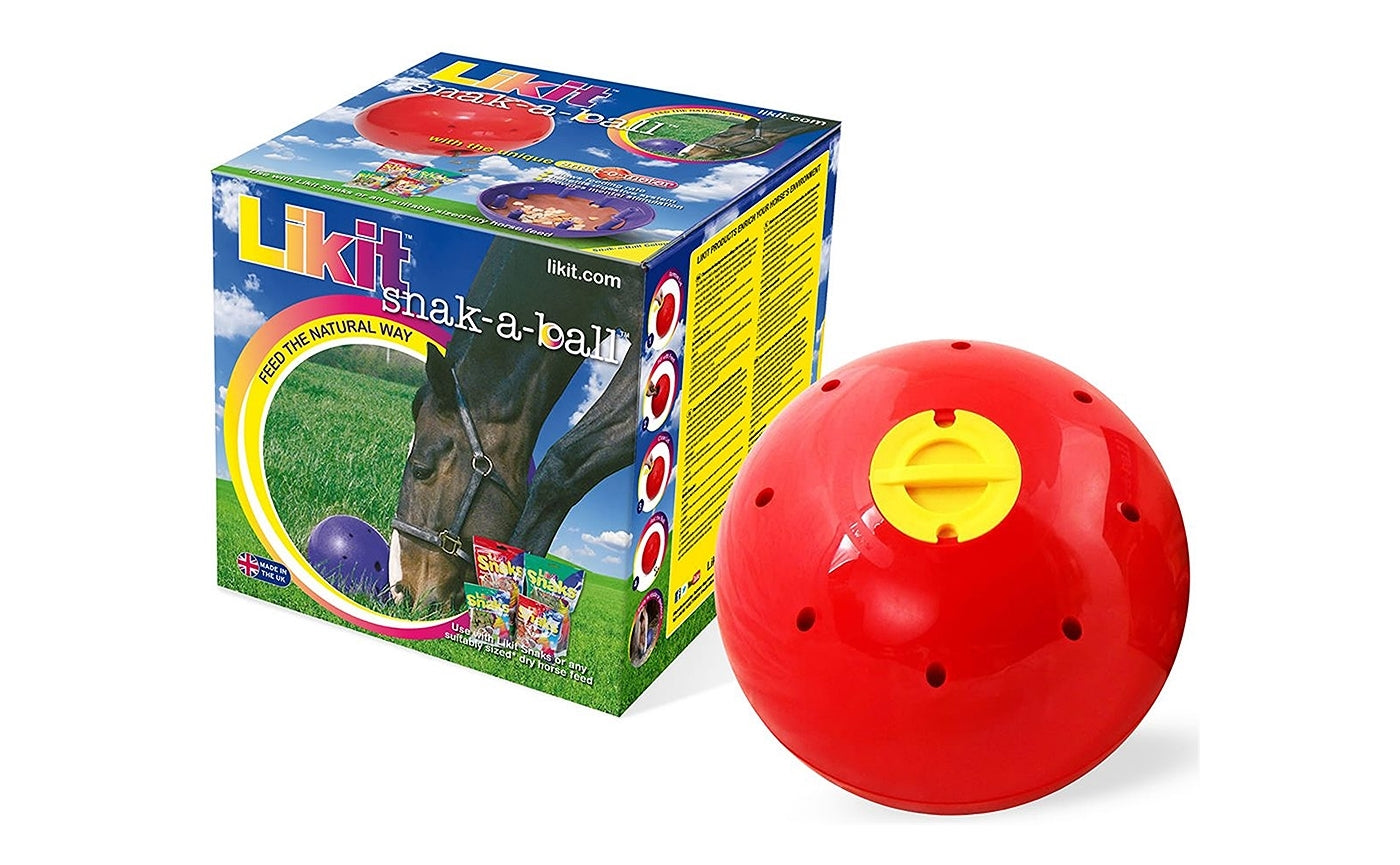 Likit Snak-a-Ball (Red) | Horse Treat Toy - Buy Online SPR Centre UK