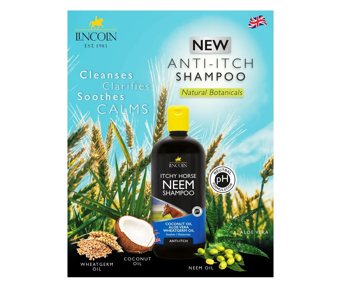 Lincoln - Itchy Horse Neem Shampoo 500ml - Buy Online SPR Centre UK