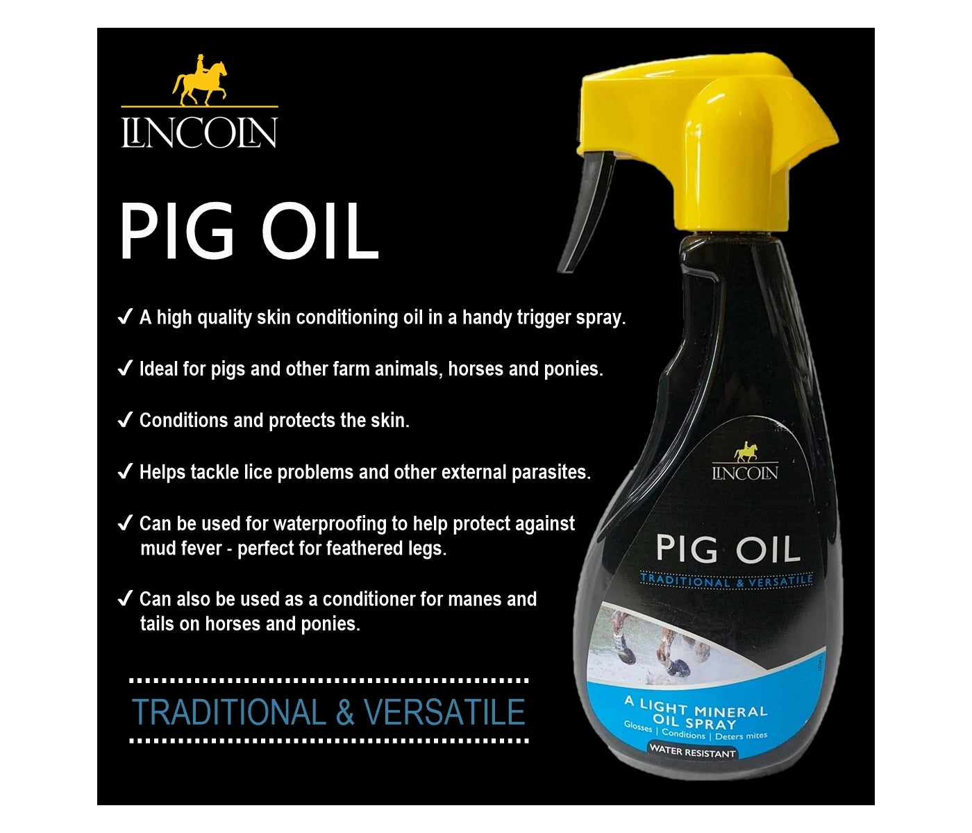 Lincoln - Pig Oil Spray | Animal Care - Buy Online SPR Centre UK