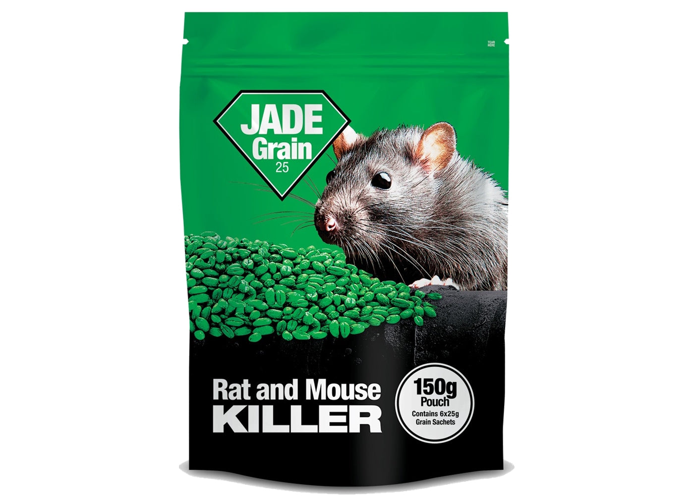 Lodi - Jade Grain 25 Rat & Mouse Killer - 150g Pouch (6 x 25g Sachets) - Buy Online SPR Centre UK