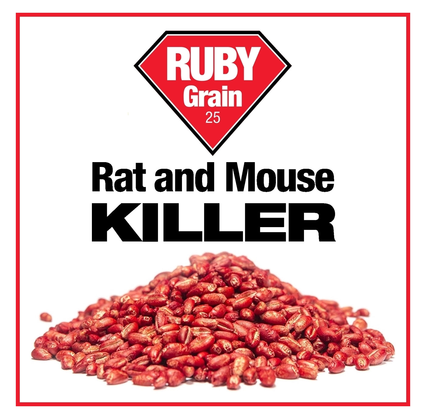 Lodi - Ruby Grain 25 Rat & Mouse Killer - 150g Pouch (6 x 25g Sachets) - Buy Online SPR centre UK