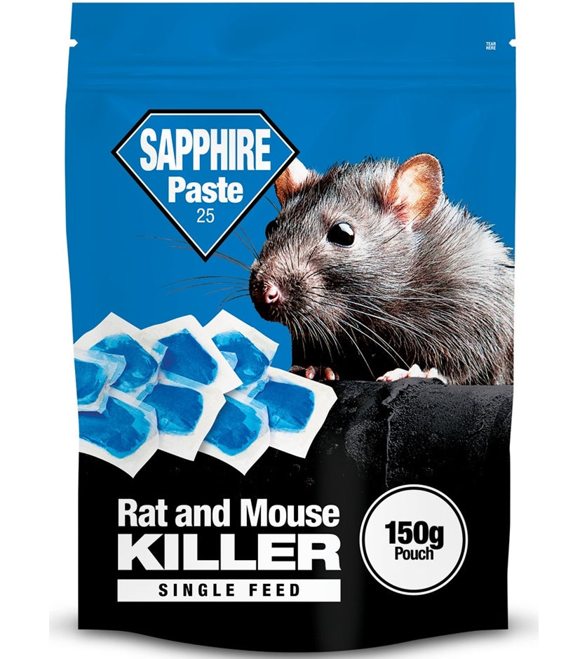 Lodi Sapphire Paste Rat & Mouse Killer - 150g pouch (15 x 10g sachets) - Buy Online SPR Centre UK