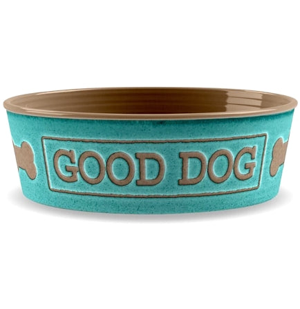 Melamine Good Dog Pet Bowl (Teal) - Buy Online SPR Centre UK