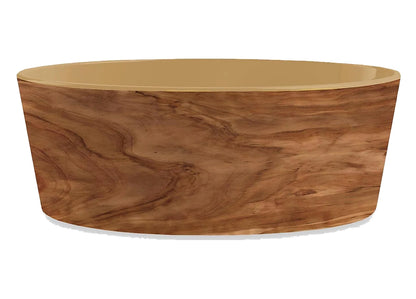 Melamine Olive Wood Effect Sand Dog Food Bowl (Large) - Buy Online SPR Centre UK