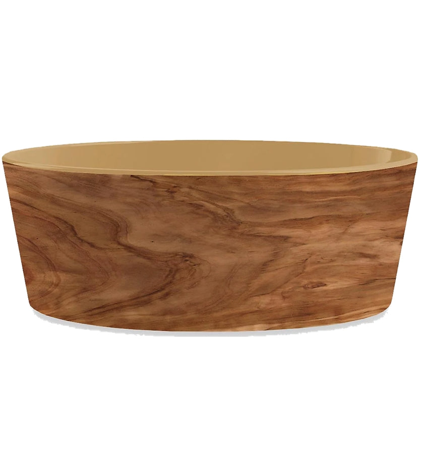 Melamine Olive Wood Effect Sand Dog Food Bowl (Large) - Buy Online SPR Centre UK