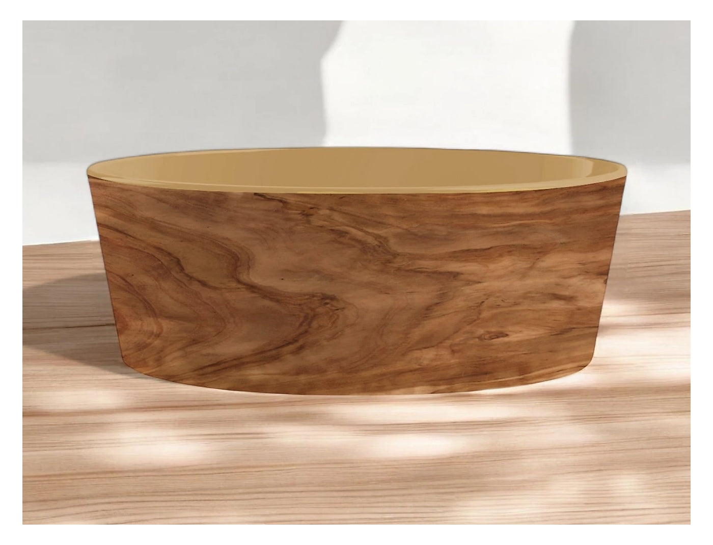 Melamine Olive Wood Effect Sand Dog Food Bowl (Large) - Buy Online SPR Centre UK