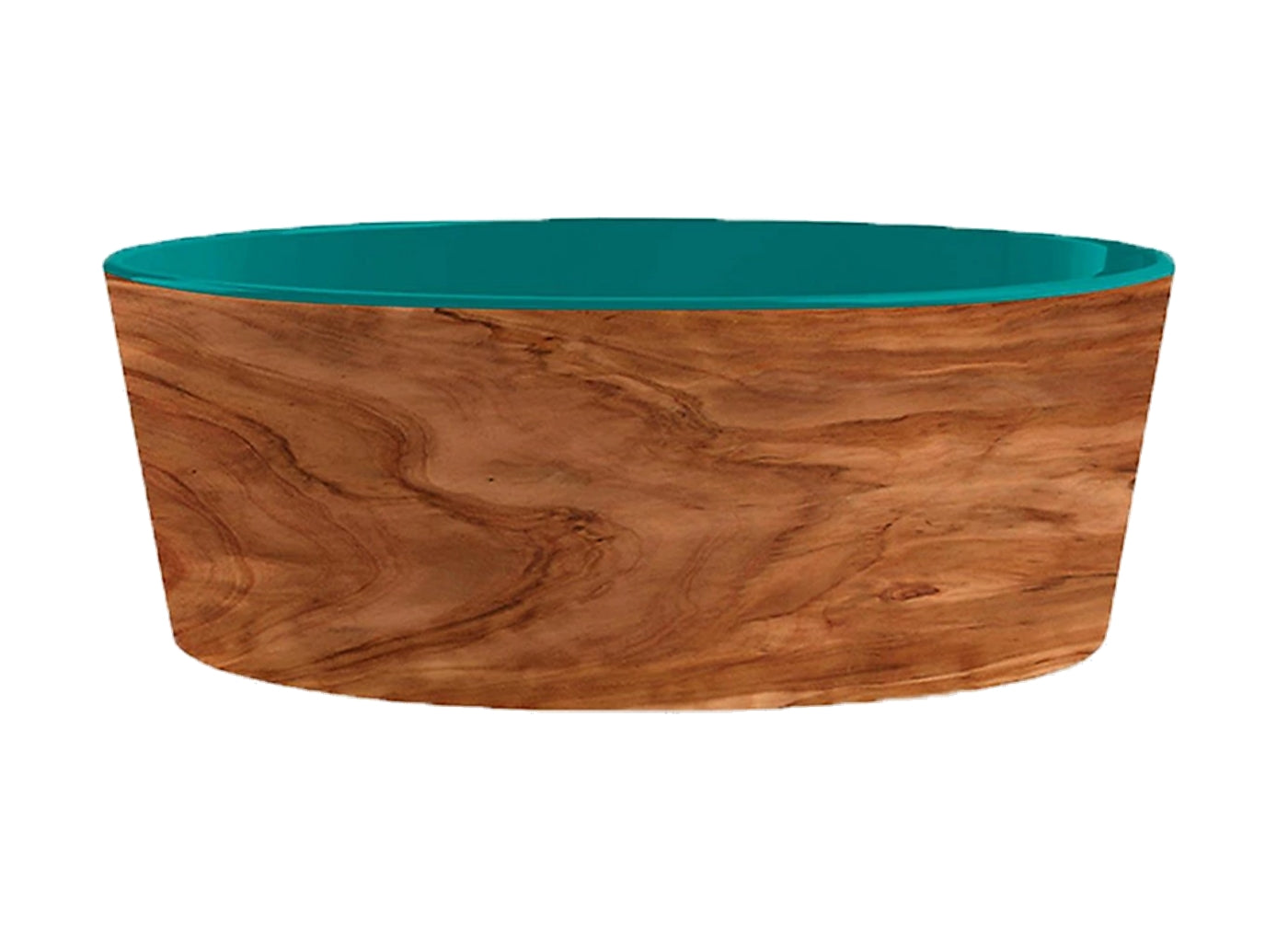 Wood Effect Teal Melamine Dog Bowl - Buy Online SPR Centre UK