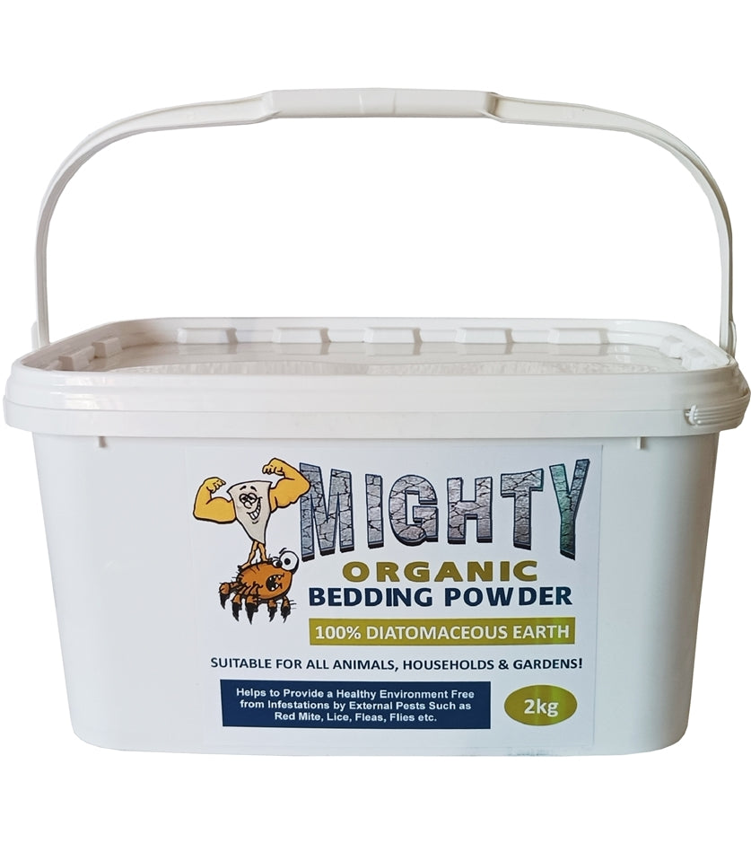 Mighty Organic Bedding Powder (100% Diatomaceous Earth) 2kg - Buy Online SPR Centre UK