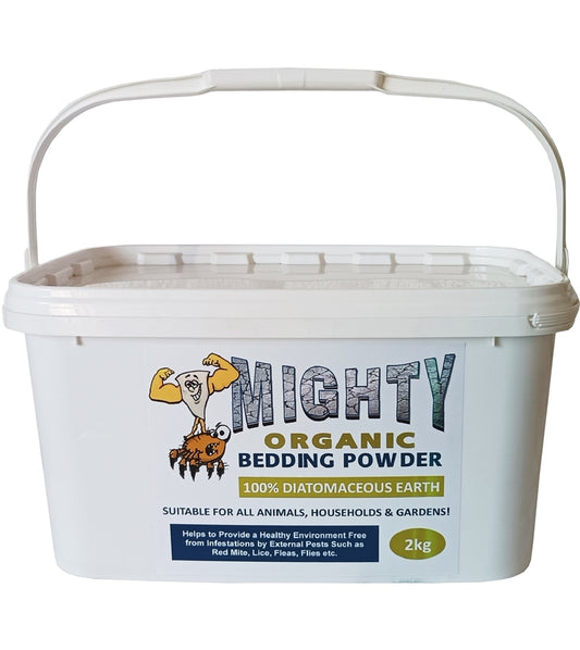 Mighty Organic Bedding Powder (100% Diatomaceous Earth) 2kg - Buy Online SPR Centre UK