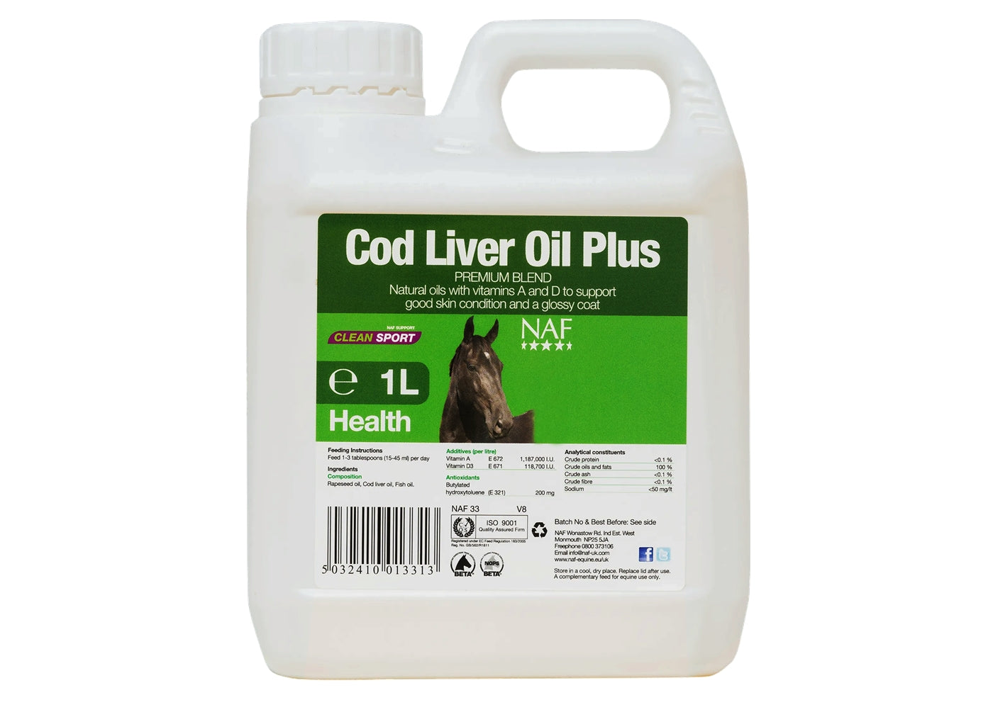 NAF - Cod Liver Oil Plus | Horse Care - Buy Online SPR Centre UK