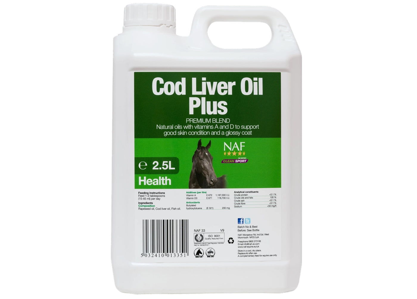 NAF - Cod Liver Oil Plus | Horse Care - Buy Online SPR Centre UK