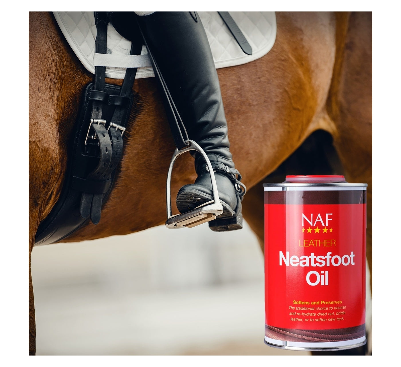 NAF - Leather Neatsfoot Oil | Tack Care - Buy Online SPR Centre UK